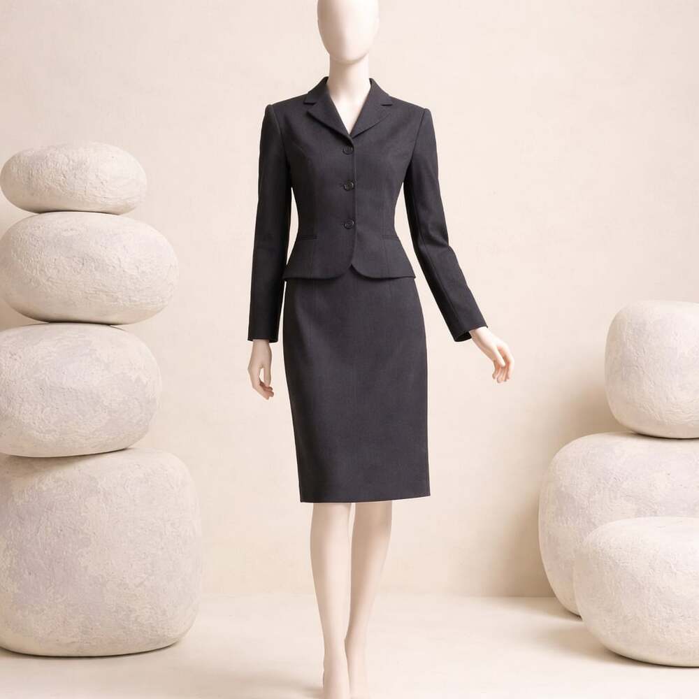 Evan-Picone Women's Navy Blue Suit Set Size 12